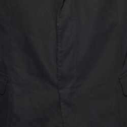 Prada  Navy Blue Cotton Button Front Blazer 3XL