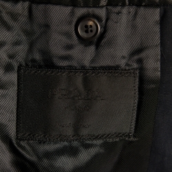 Prada  Navy Blue Cotton Button Front Blazer 3XL