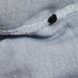 Prada Blue Wool Knit Logo Embroidered Polo T-Shirt XXL