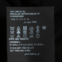 Prada Black Wool Knit Logo Embroidered Polo T-Shirt XXL