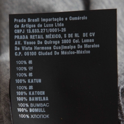 Pre Owned Prada Grey Cotton Crew Neck T-Shirt S