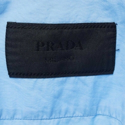 مملوكة مسبقًا Prada Blue Cotton Short Sleeve Shirt L