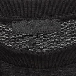 Prada Black Patterned Cotton Knit T-Shirt L