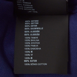 مملوكة مسبقًا Prada Blue Cotton Pique Polo T-Shirt L