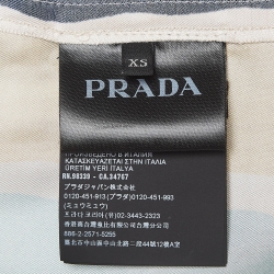 Prada Multicolor Stripe Silk Shirt and Shorts Set XS 