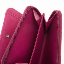 Pre Owned Prada Pink Quilted Nylon Wallet