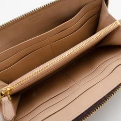 Pre Owned Prada Beige Soft Calf Continental Wallet