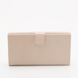 Pre Owned Prada Pink Saffiano Continental Wallet