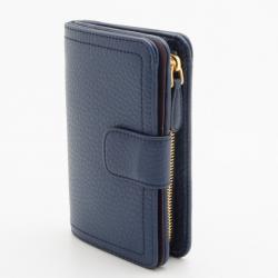 Pre Owned Prada Navy Vitello Daino Continental Wallet