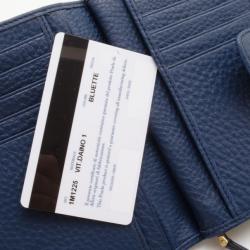 Pre Owned Prada Navy Vitello Daino Continental Wallet