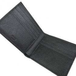 Pre Owned محفظة برادا نايلون أسود طي ثنائي