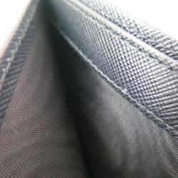 Pre Owned محفظة برادا نايلون أسود طي ثنائي