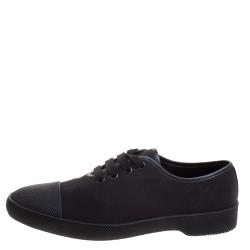 Prada Black Canvas Low Top Sneakers Size 42