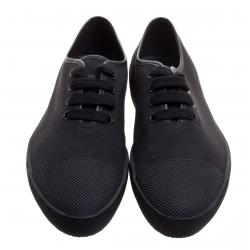 Prada Black Canvas Low Top Sneakers Size 42