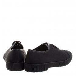 Prada Black Canvas Low Top Sneakers Size 42