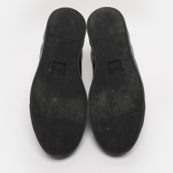 Pre Owned Fendi Black Leather Low Top Sneakers Size 44