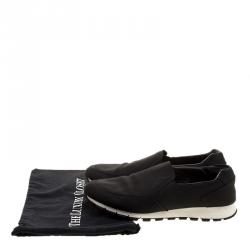 Pre Owned Prada Black Nylon Slip On Sneakers Size 44