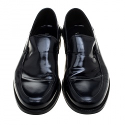 Prada Blue Leather Loafers Size 43.5