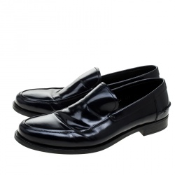 Prada Blue Leather Loafers Size 43.5