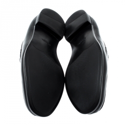 Prada Black Leather Penny Loafers Size 43