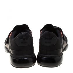 Pre Owned Prada Black Fabric/Leather Cloudbust Slip-On Sneakers Size 41.5