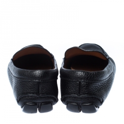 Prada Black Leather Slip On Loafers Size 43.5
