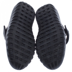 Pre Owned Prada Black/Blue Nylon Velcro Strap Sneakers Size 41