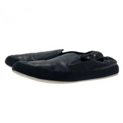 Pre Owned Prada Sport Navy Leather Loafers Size 43