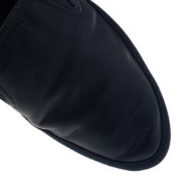 Pre Owned Prada Sport Navy Leather Loafers Size 43