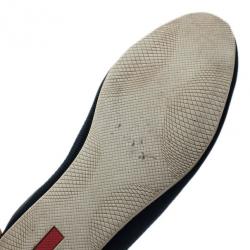 Pre Owned Prada Sport Navy Leather Loafers Size 43