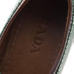 Prada Tri Color Brogue Leather Wingtip Derby Size 41