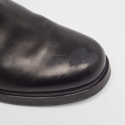 Prada Black Leather Midcalf Boots Size 42