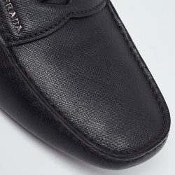 Prada Black Leather Slip On Loafers Size 43.5