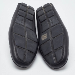 Prada Black Leather Slip On Loafers Size 43.5