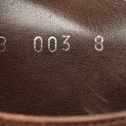 Pre Owned Prada Brown Leather Lace Up Derby Size 42