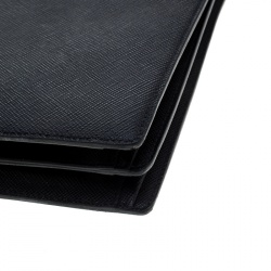 Prada Black Saffiano Cuir Leather Briefcase