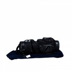Prada Black Tessuto and Saffiano Leather Golf Bag