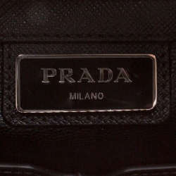 Prada Dark Red Saffiano Leather Travel Briefcase