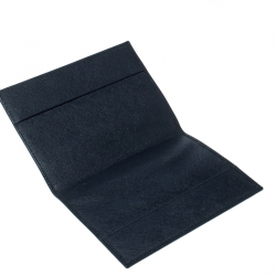 Pre Owned Prada Dark Blue Leather Passport Holder