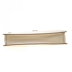 Prada Cream Saffiano Cuir Leather Briefcase