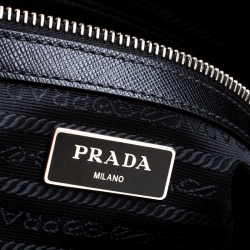 Prada Black Saffiano Leather Travel Briefcase Bag