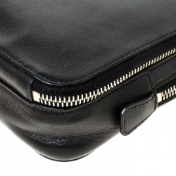 Pre Owned Prada Black Leather Travel Clutch