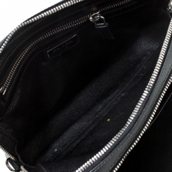Pre Owned Prada Black Saffiano Leather Studded Travel Pouch