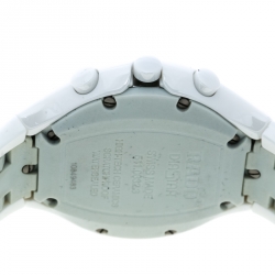 Pre Owned Rado True White Ceramic Chronograph Jubilee 541.0832.3.001 Men's Wristwatch 44 mm