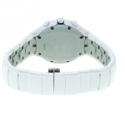 Pre Owned Rado True White Ceramic Chronograph Jubilee 541.0832.3.001 Men's Wristwatch 44 mm