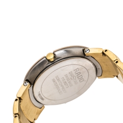 Pre Owned Rado Yellow Gold Plated Stainless Steel Coupole R2262773 Men's Wristwatch 35 mm