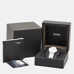 Rado White High-Tech Ceramic Titanium True R27240712 Men's Wristwatch 40 mm