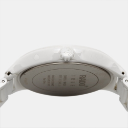 Rado White High-Tech Ceramic Titanium True R27240712 Men's Wristwatch 40 mm