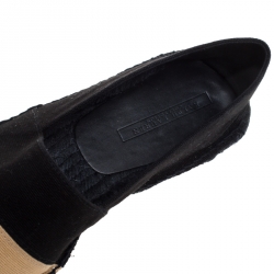 Pre Owned Ralph Lauren Bicolor Canvas RL67 Striped Espadrille Flat Loafer Size 42