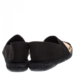 Pre Owned Ralph Lauren Bicolor Canvas RL67 Striped Espadrille Flat Loafer Size 42